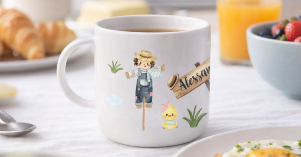 Personalisierte Tasse für Kinder mit Motiv und Name