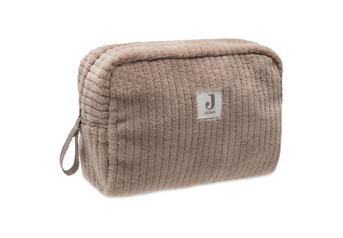 Necessaire für Eltern in Cordoptik in Hellbraun