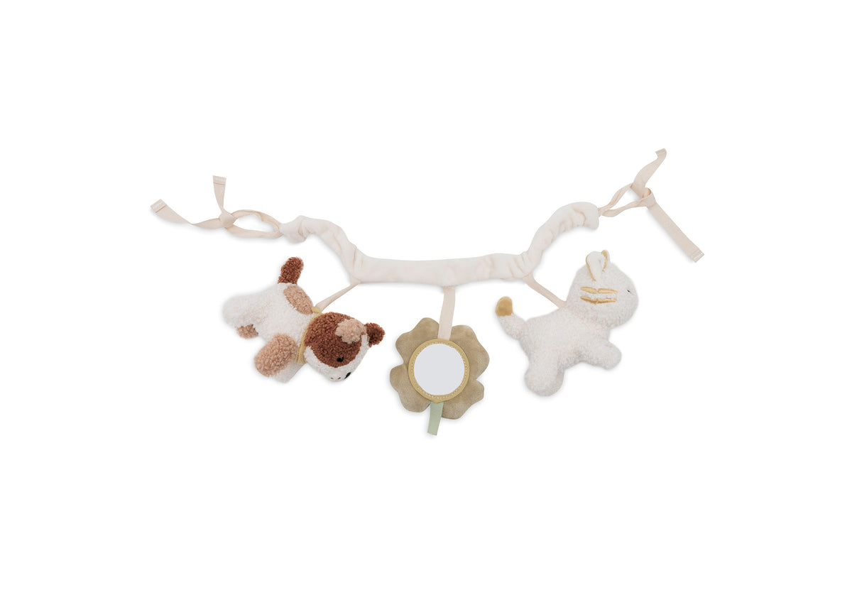 Kinderwagenkette aus Stoff für Babys mit Tiny-Park-Motiv