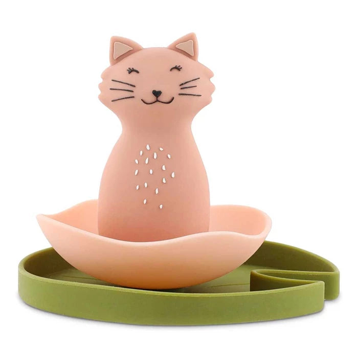Badespielzeug schwimmende Blume Katze