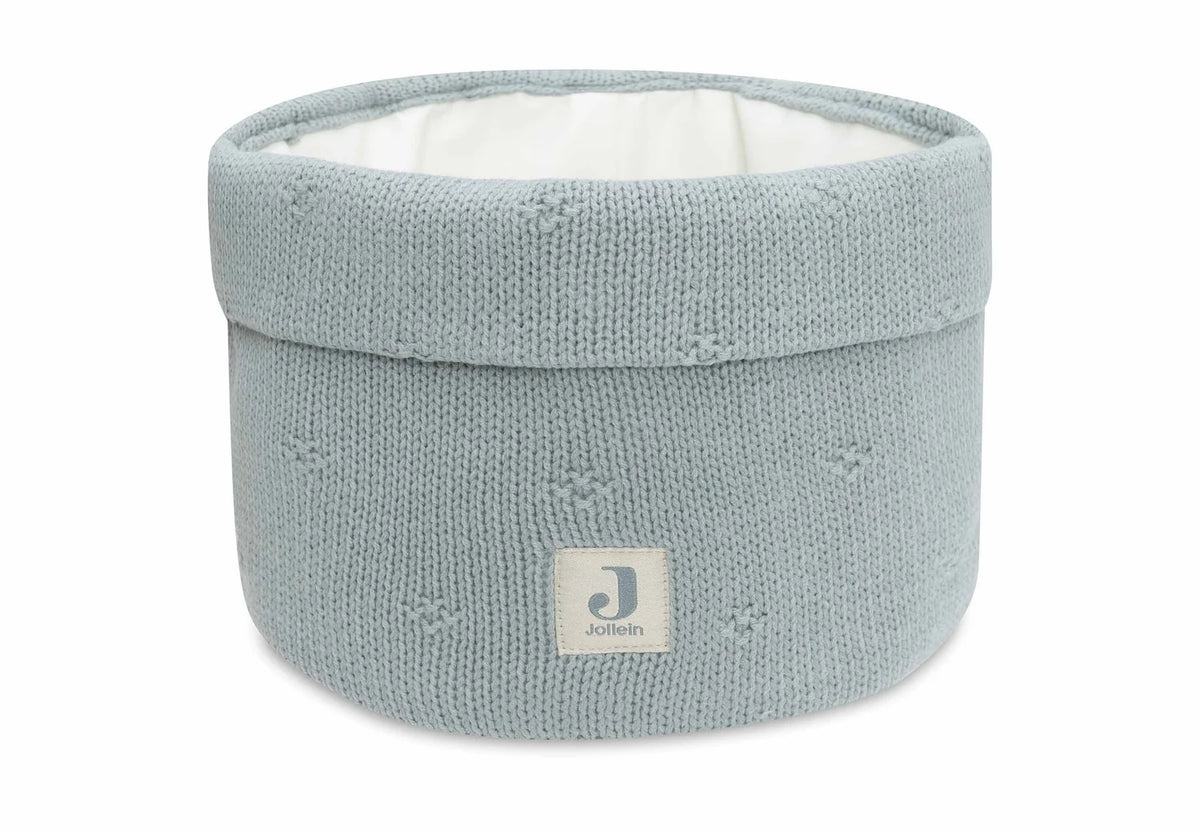 Knitted basket beige