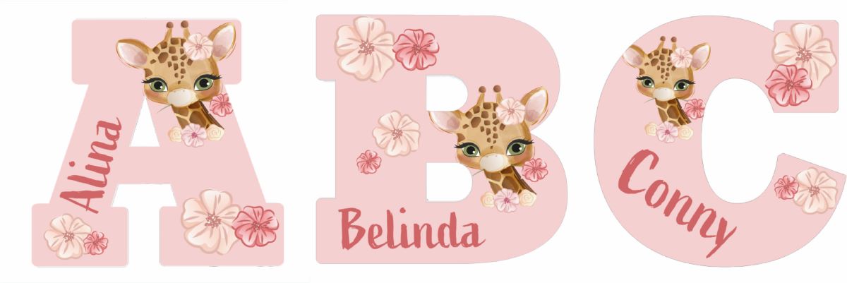 Lettres Girafe Girl