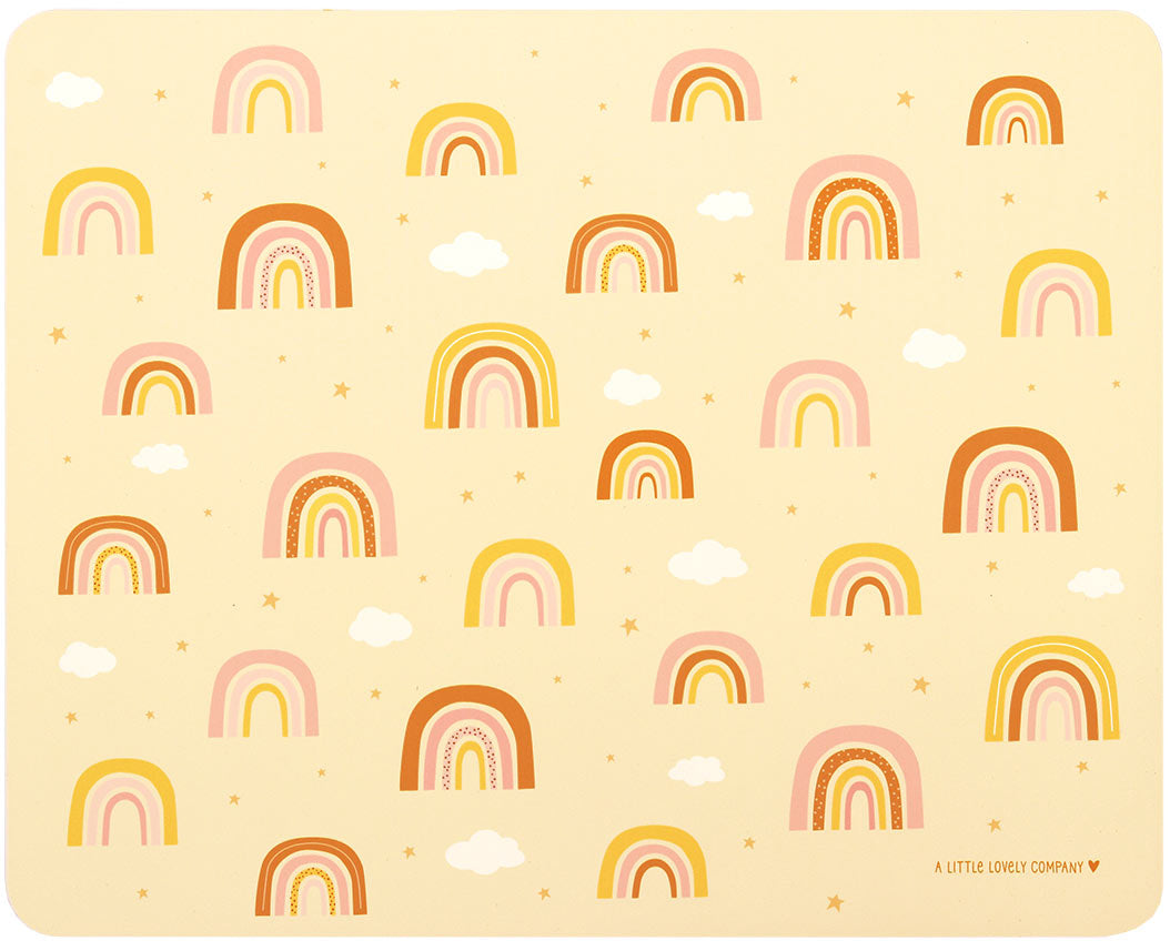 Tischset für Kinder bedruckt mit Regenbogen