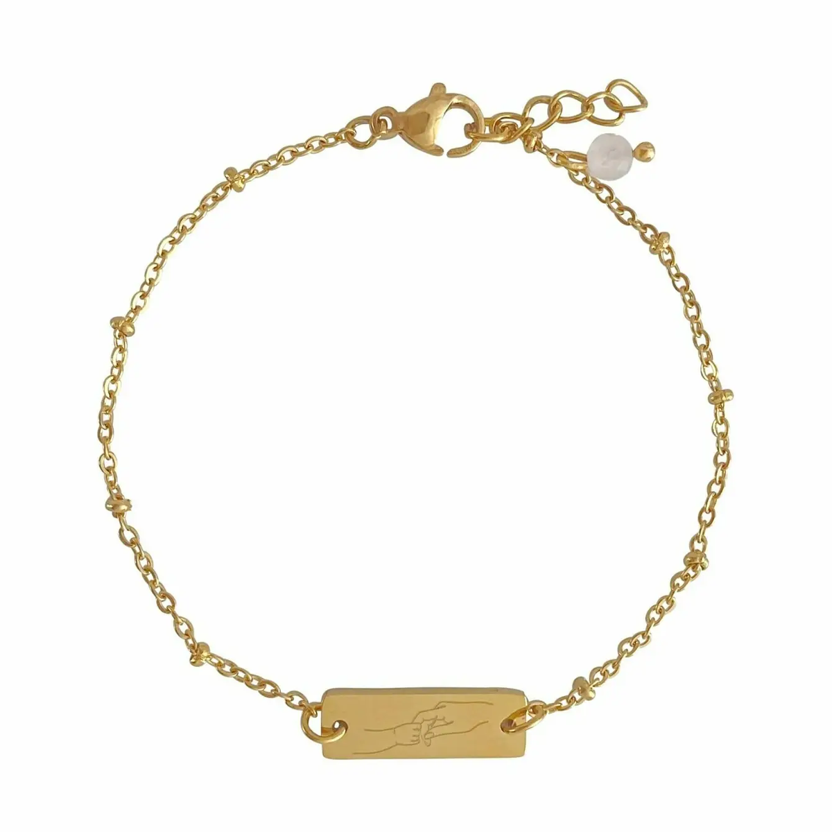 Armband Mutter&Kind - Edelstahl gold