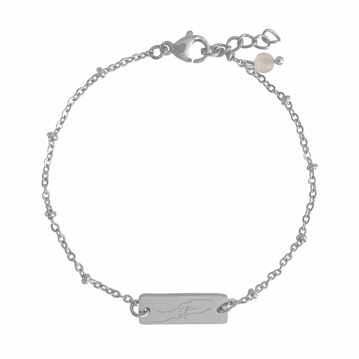 Bracelet mother&child - stainless steel silver