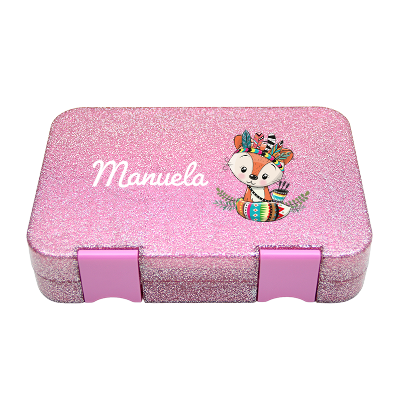 Boîte Bento Moyenne - Rose Pailleté