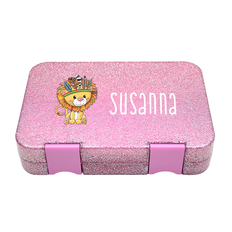 Boîte Bento Moyenne - Rose Pailleté