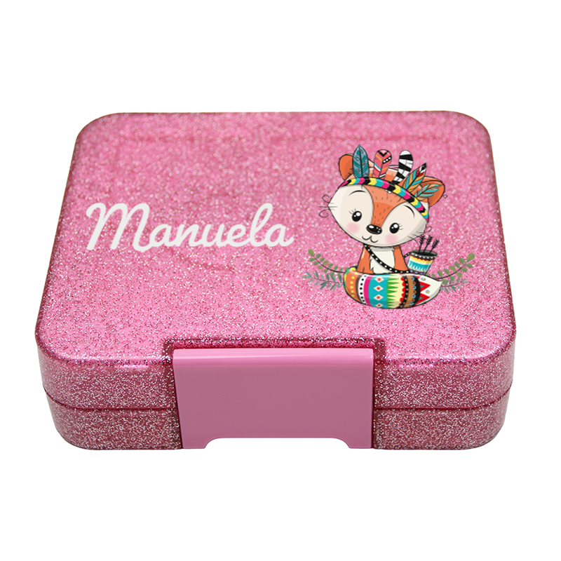 Boîte Bento Moyenne - Rose Pailleté