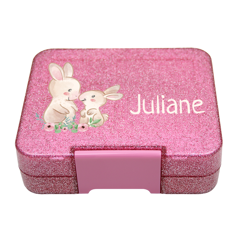 Boîte Bento Moyenne - Rose Pailleté
