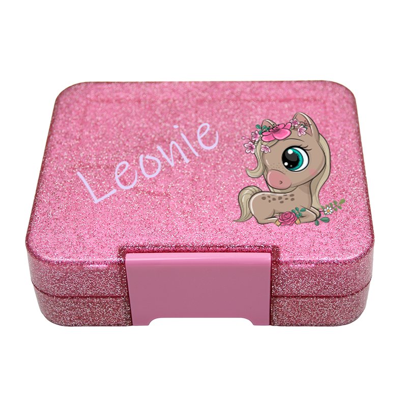 Boîte Bento Moyenne - Rose Pailleté