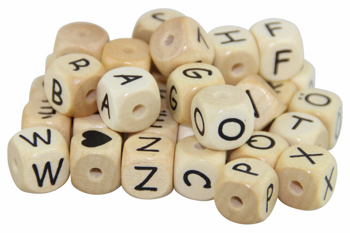 Lettres en forme de bois bande dessinée 10 mm