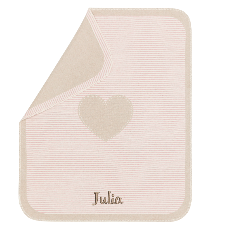 Bébé couverture du cœur rose