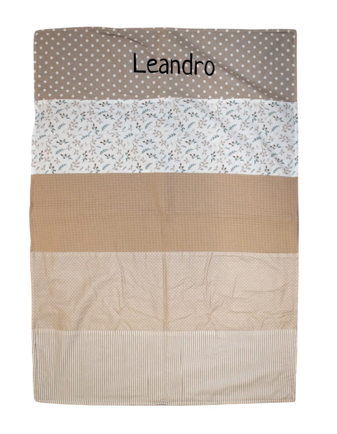 Couverture bébé et couverture câblée sable floral