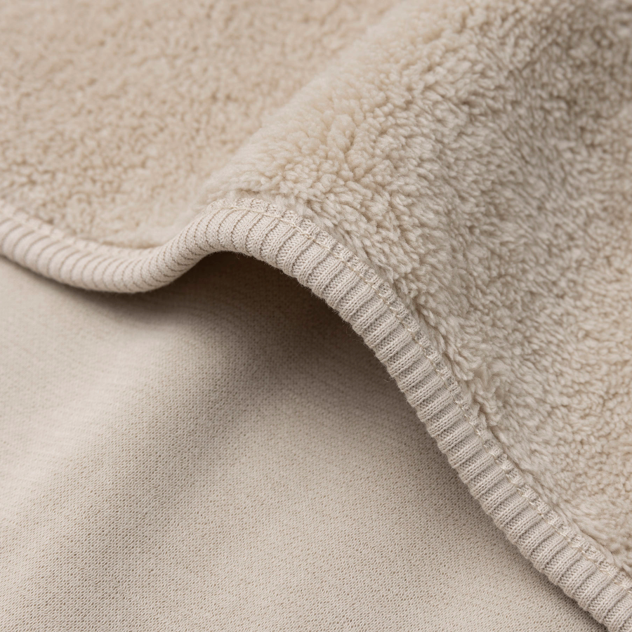 Babydecke Jersey/Sherpa sand
