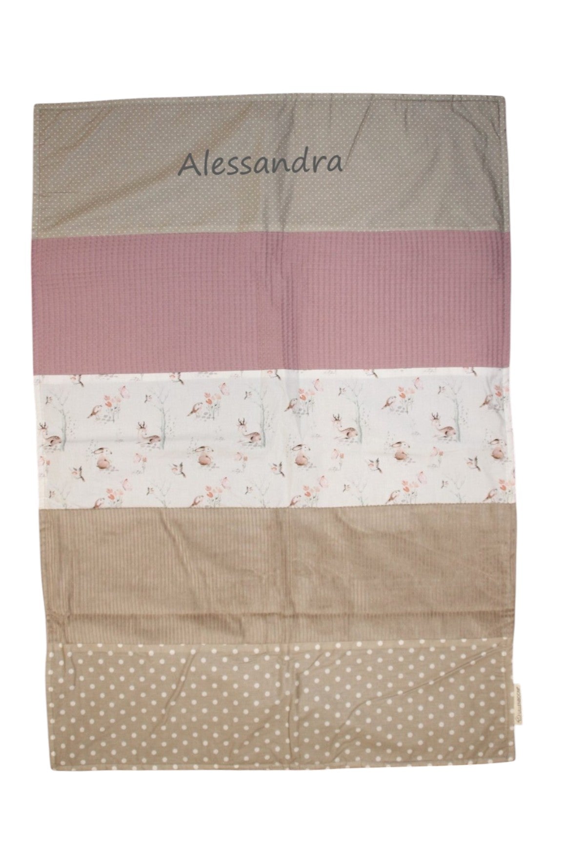Couverture de bébé et couverture câblée animaux forêts roses