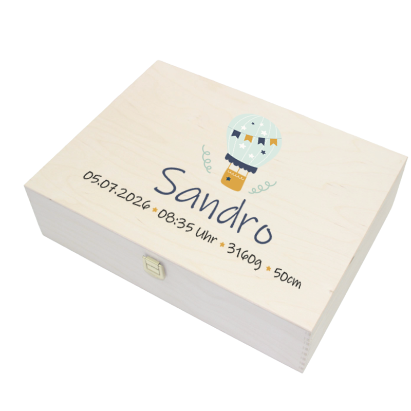 Hot air balloon keepsake box mint