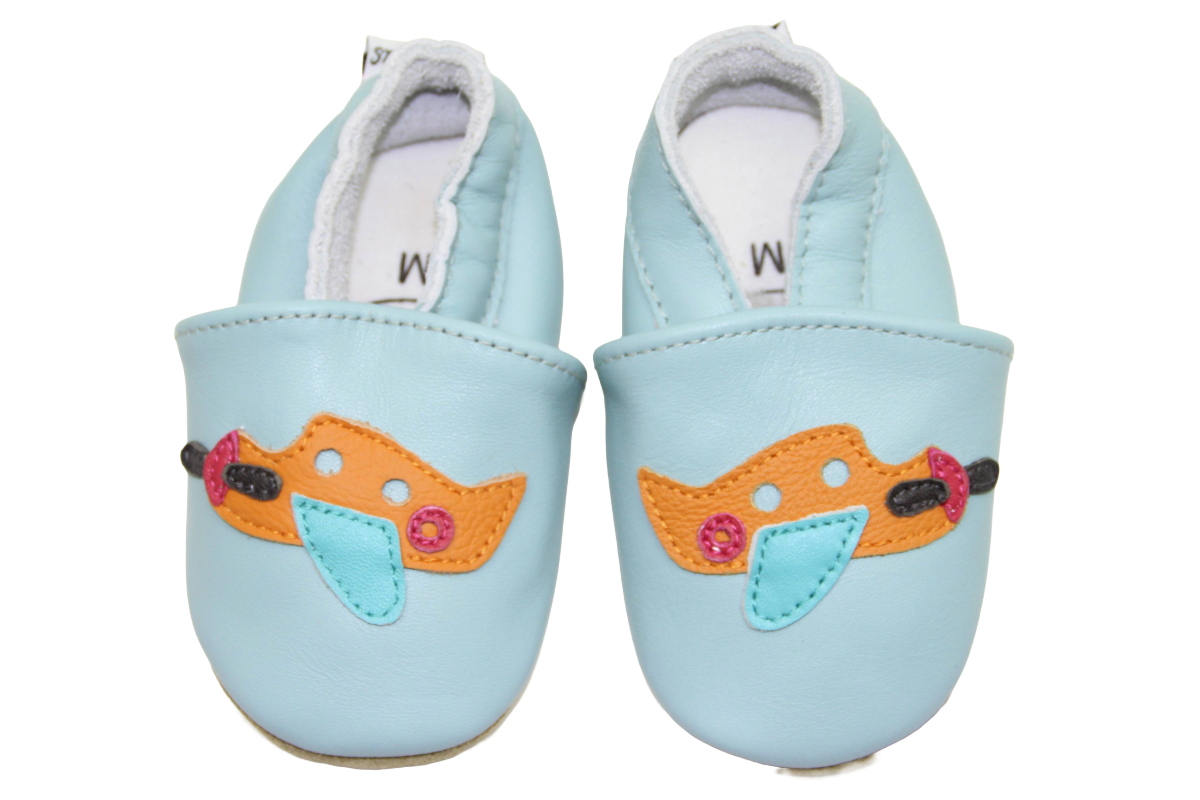 Lederfinkli 0-6 mt. Girafe beige