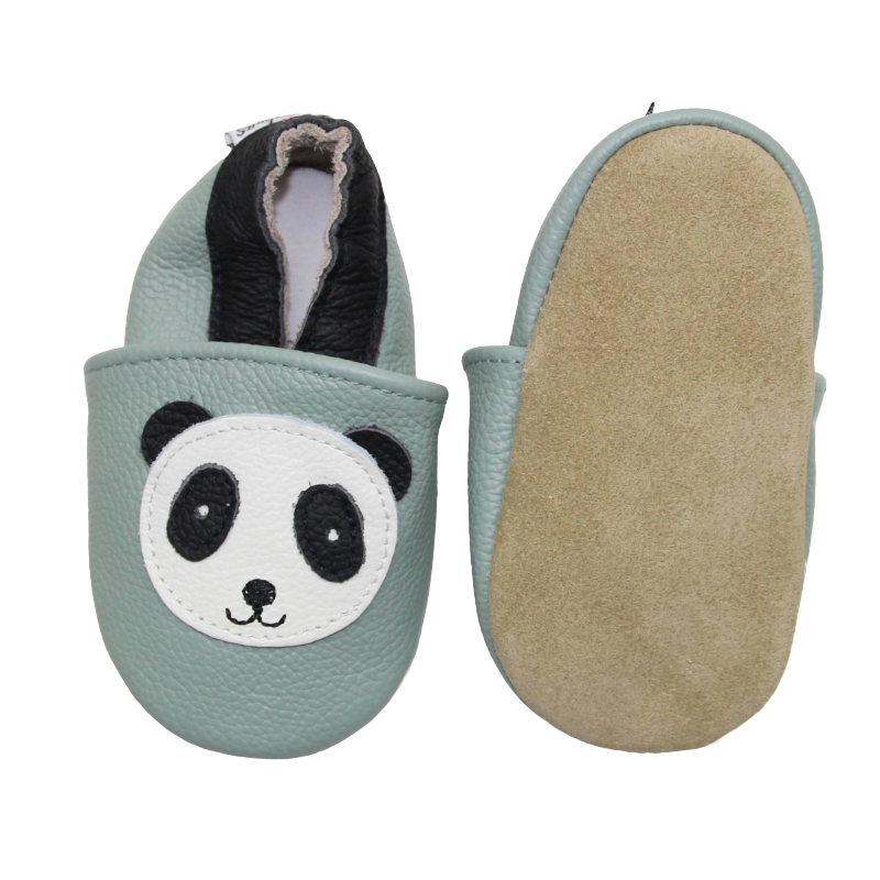 Lederfinkli für Kinder mit einem Pandamotiv