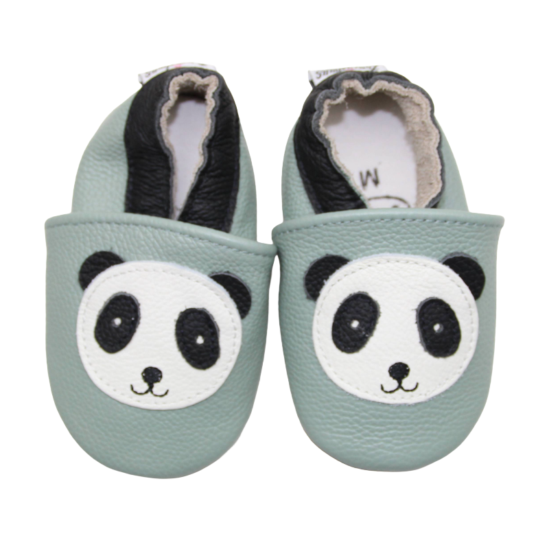 Lederfinkli für Kinder mit einem Pandamotiv