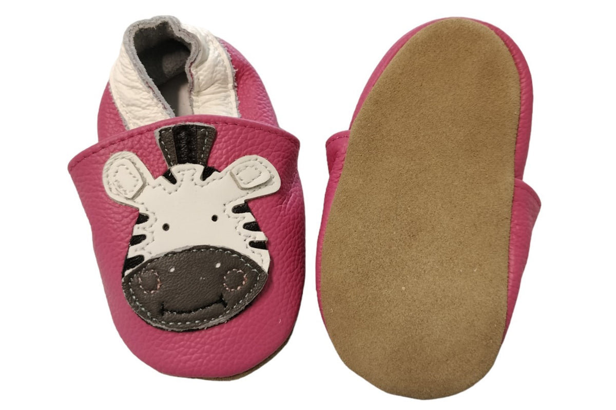 Cuir Finli 6-12 Mt. Zebra Rose foncé