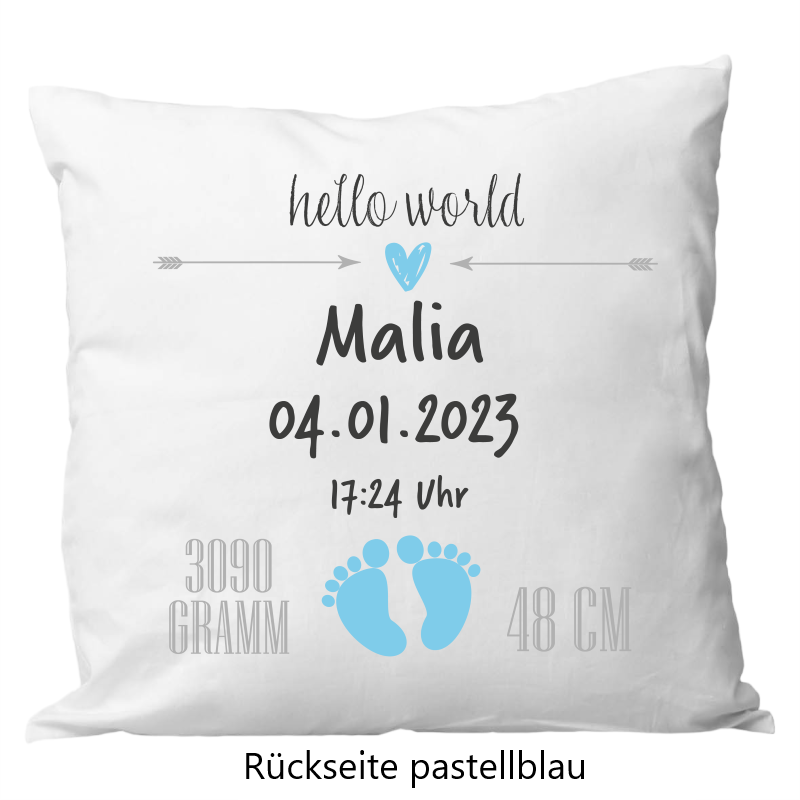 Oreiller de naissance 40x40 cm pieds