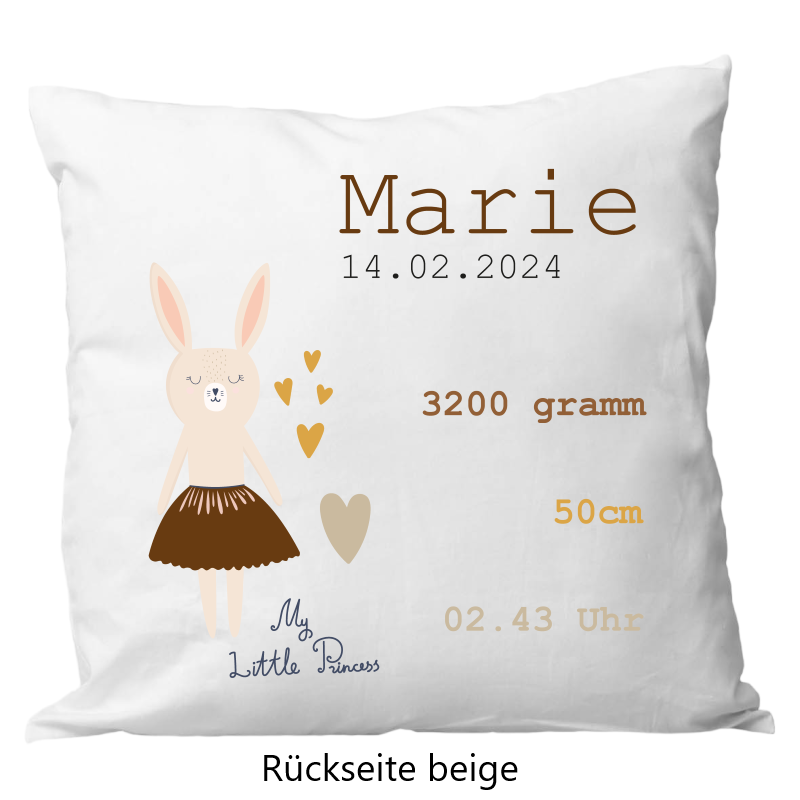 Oreiller de naissance 40x40cm Ballerina Hare