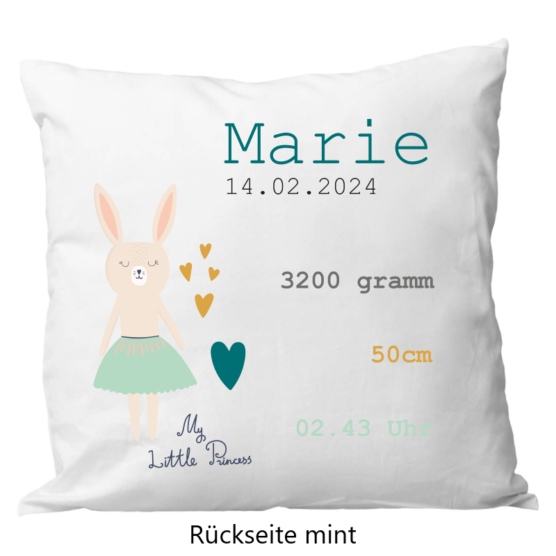 Oreiller de naissance 40x40cm Ballerina Hare
