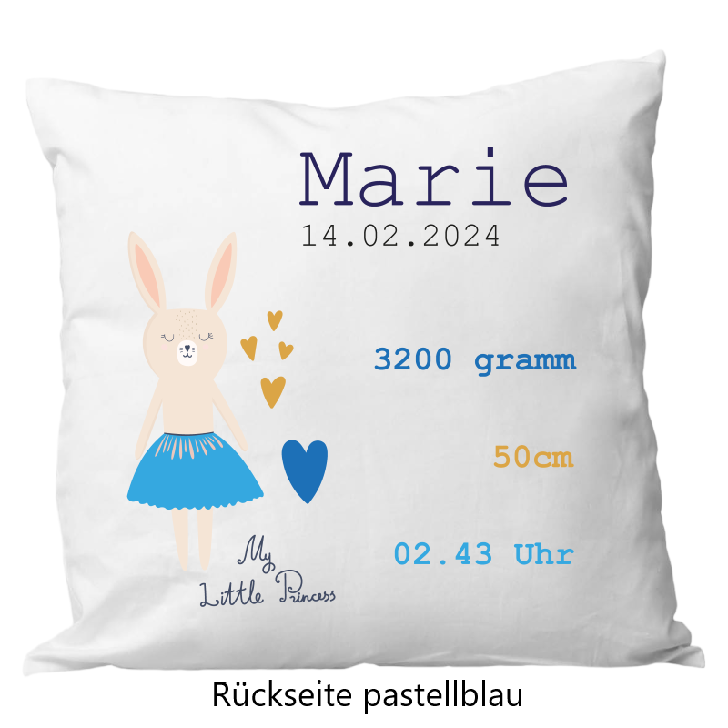 Oreiller de naissance 40x40cm Ballerina Hare