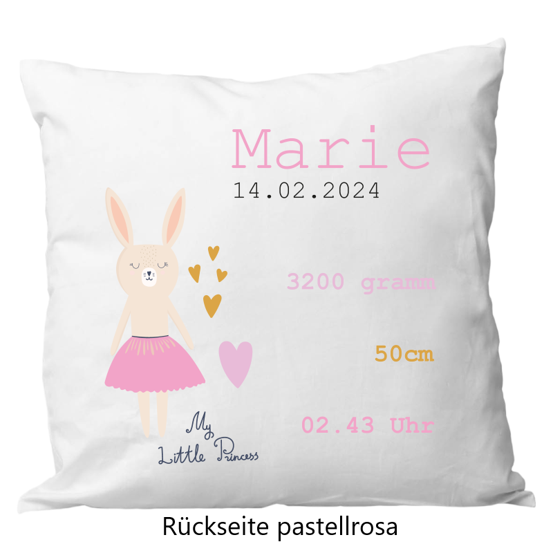 Oreiller de naissance 40x40cm Ballerina Hare