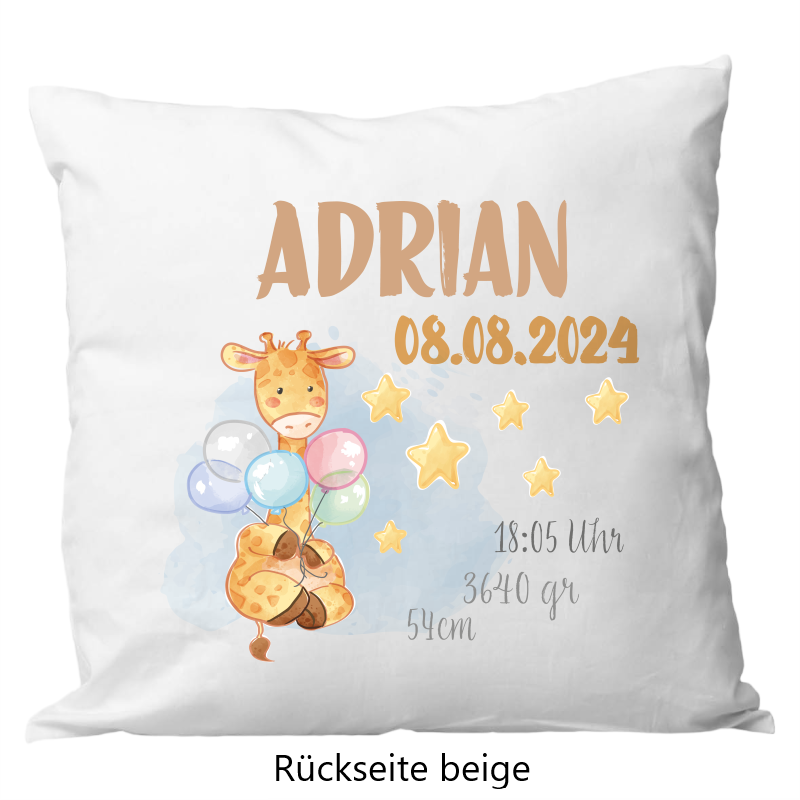 Oreiller de naissance 40x40cm Baby Girafe