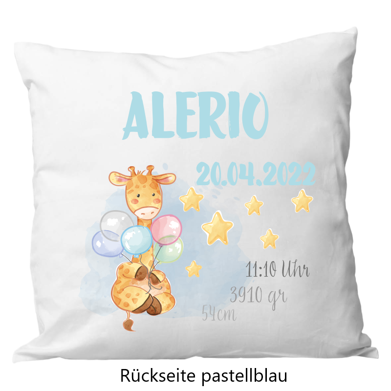 Oreiller de naissance 40x40cm Baby Girafe