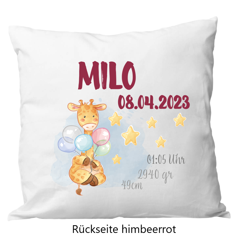 Oreiller de naissance 40x40cm Baby Girafe