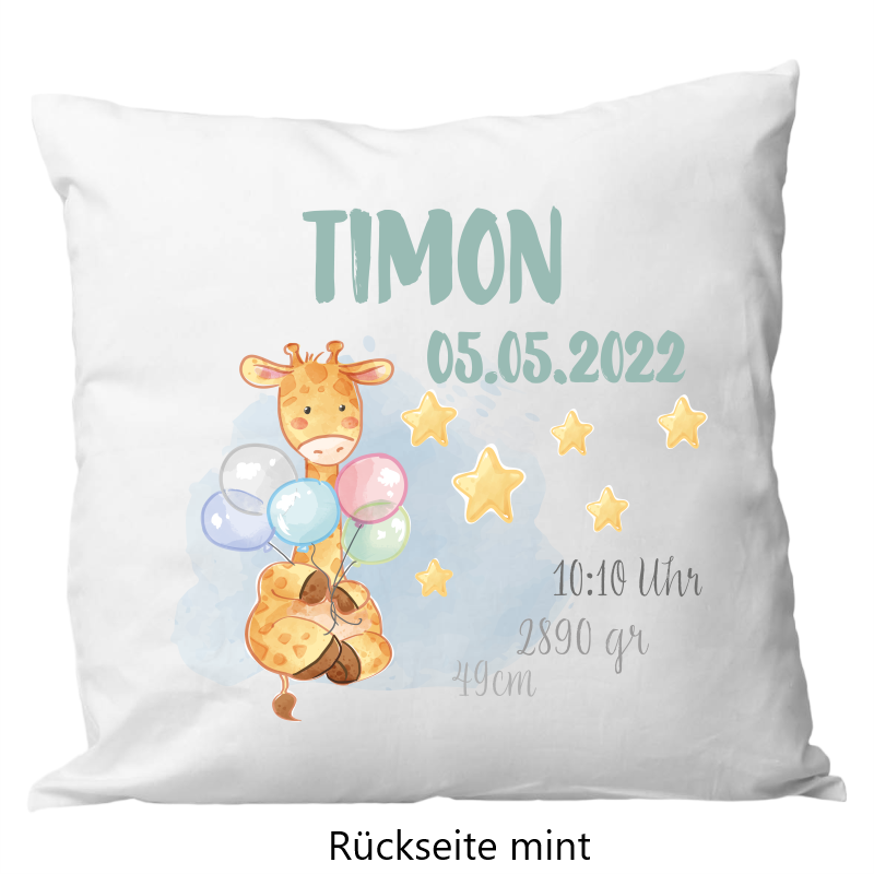 Oreiller de naissance 40x40cm Baby Girafe