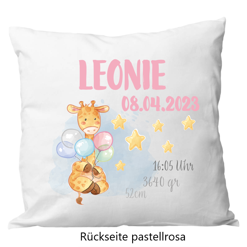 Oreiller de naissance 40x40cm Baby Girafe