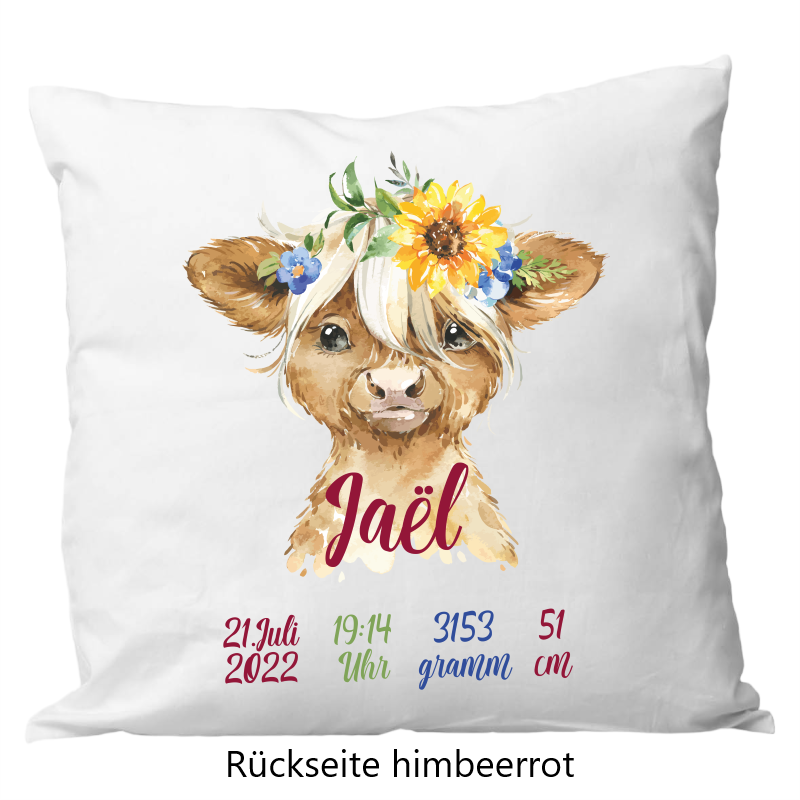 Oreiller de naissance 40x40cm Animaux Highloan