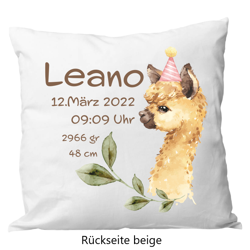 Geburtskissen Lama Party