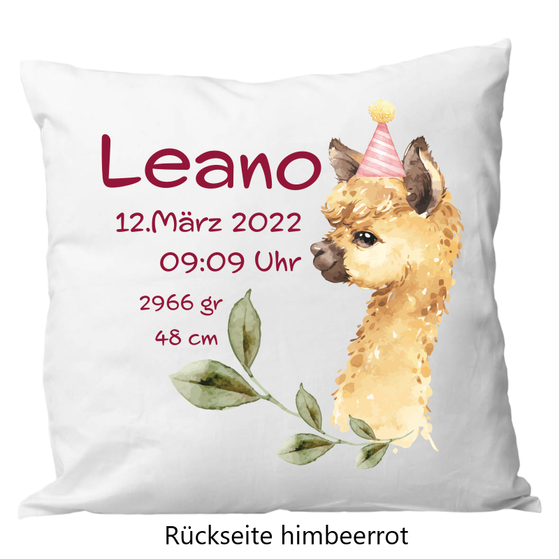 Geburtskissen Lama Party