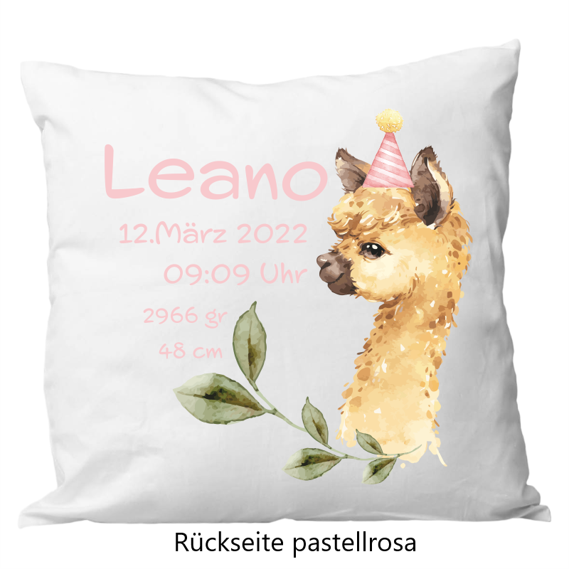 Geburtskissen Lama Party