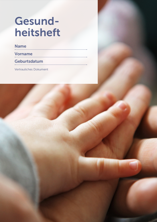 Couverture du livre de santé avec nom