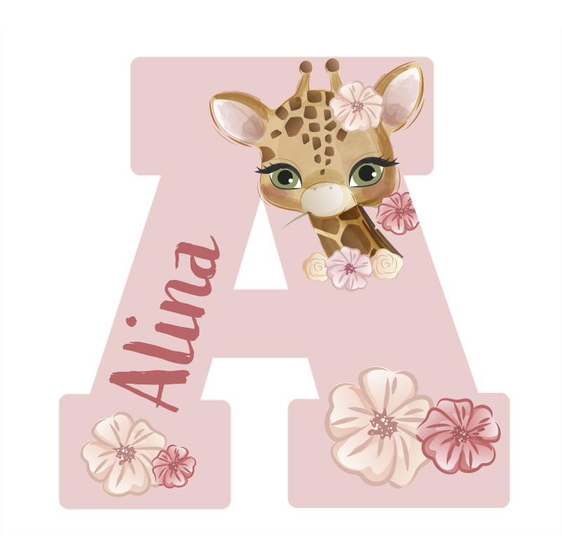 Lettres Girafe Girl