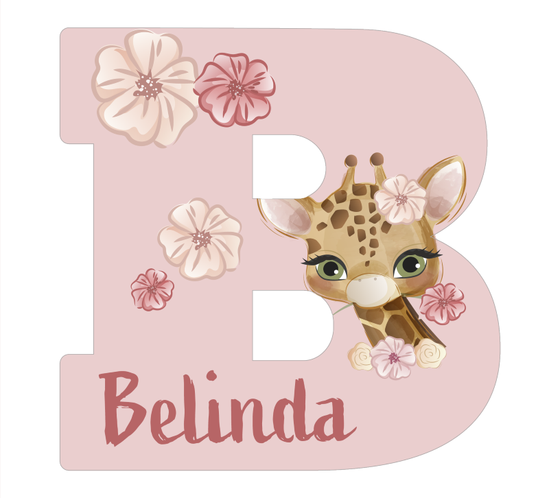 Lettres Girafe Girl