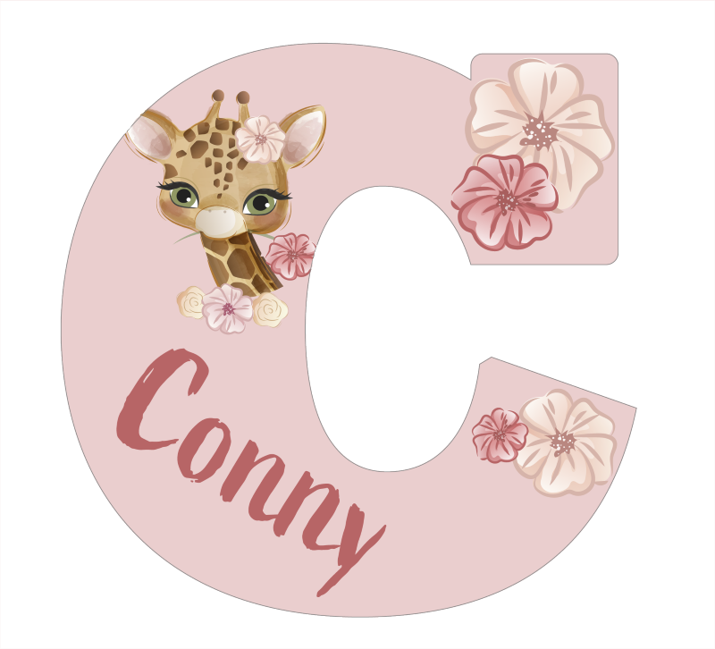 Lettres Girafe Girl