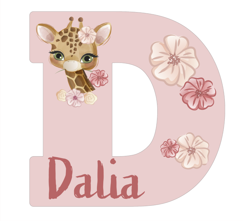 Lettres Girafe Girl