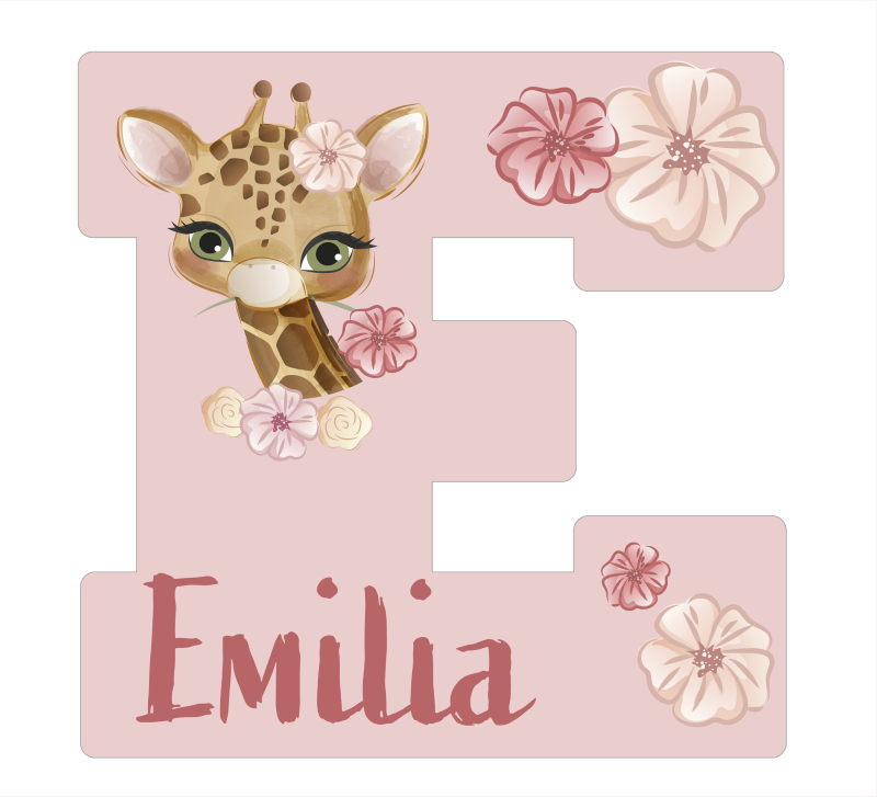 Lettres Girafe Girl