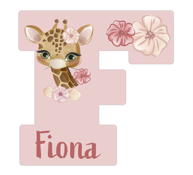 Lettres Girafe Girl