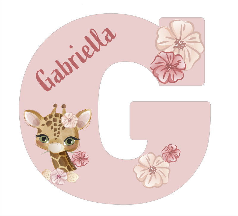 Lettres Girafe Girl