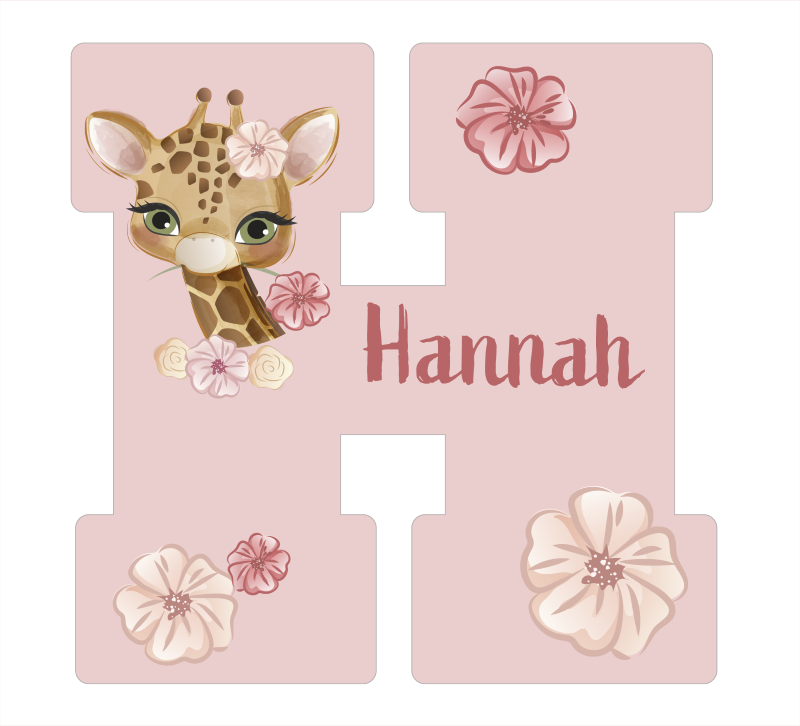 Lettres Girafe Girl