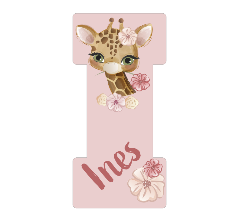 Lettres Girafe Girl