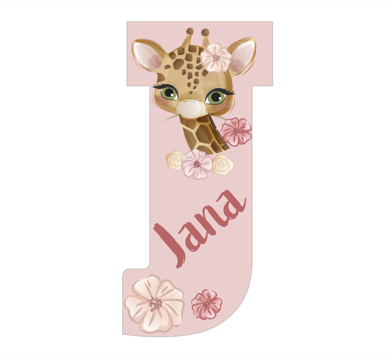 Lettres Girafe Girl