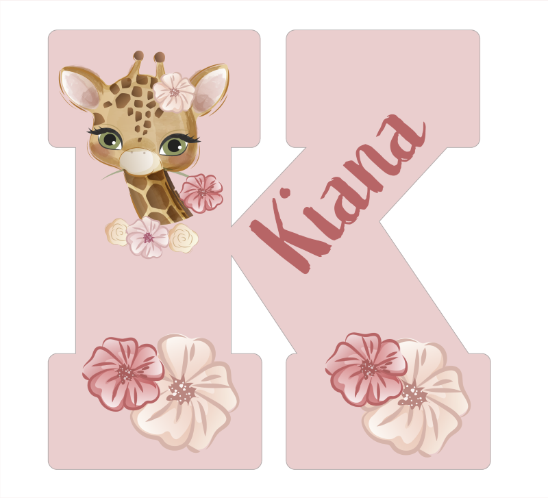 Lettres Girafe Girl